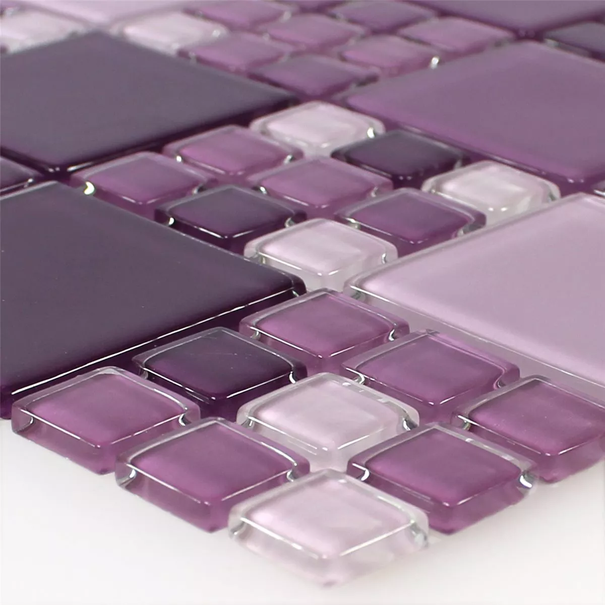 Mønster fra Glass Mosaikk Fliser Purple Mix