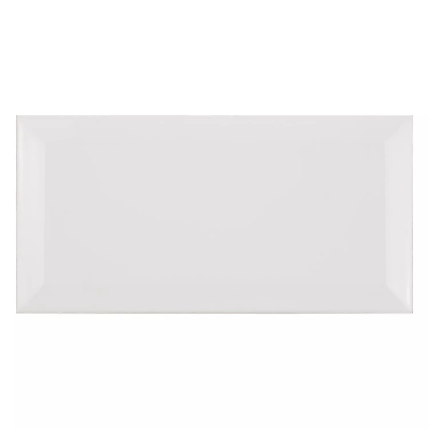 Metro flis Hvit Frostet 10x20 cm Fasett Jasper Blanco