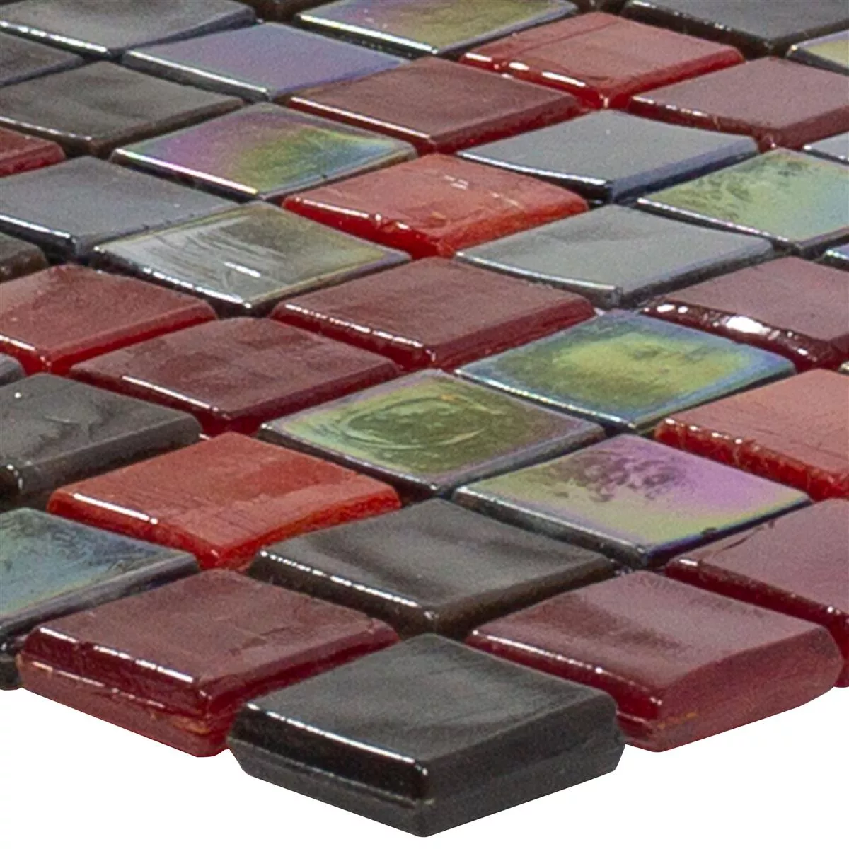Glass Mosaikk Fliser Salsa Rød Svart Glass Mosaikk Fliser Salsa Rød Svart