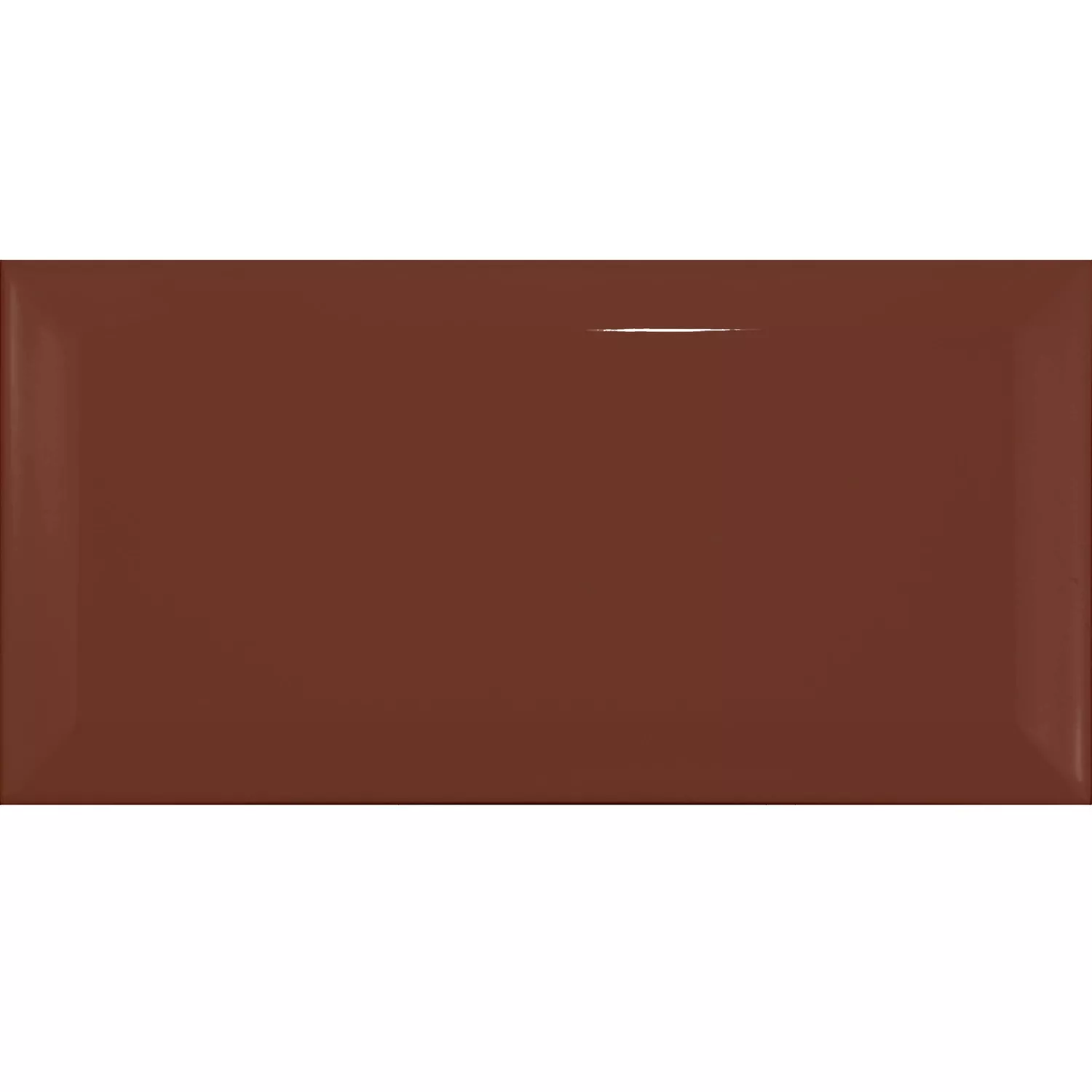 Metro flis Brun Glitrende 7,5x15 cm Fasett Pitcox Marron