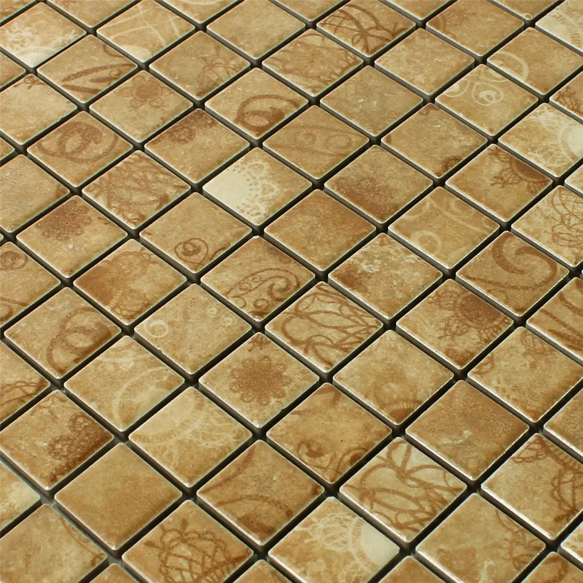 Keramikk Mosaikkfliser Retro Optikk Laceo Beige