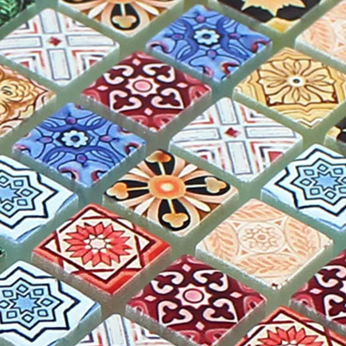 Mønster fra Glass Mosaikk Fliser Marrakech Farget