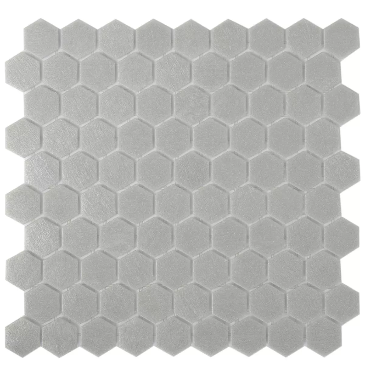 Glass Mosaikk Fliser Trend-Vi Hexagonal 152 Grå