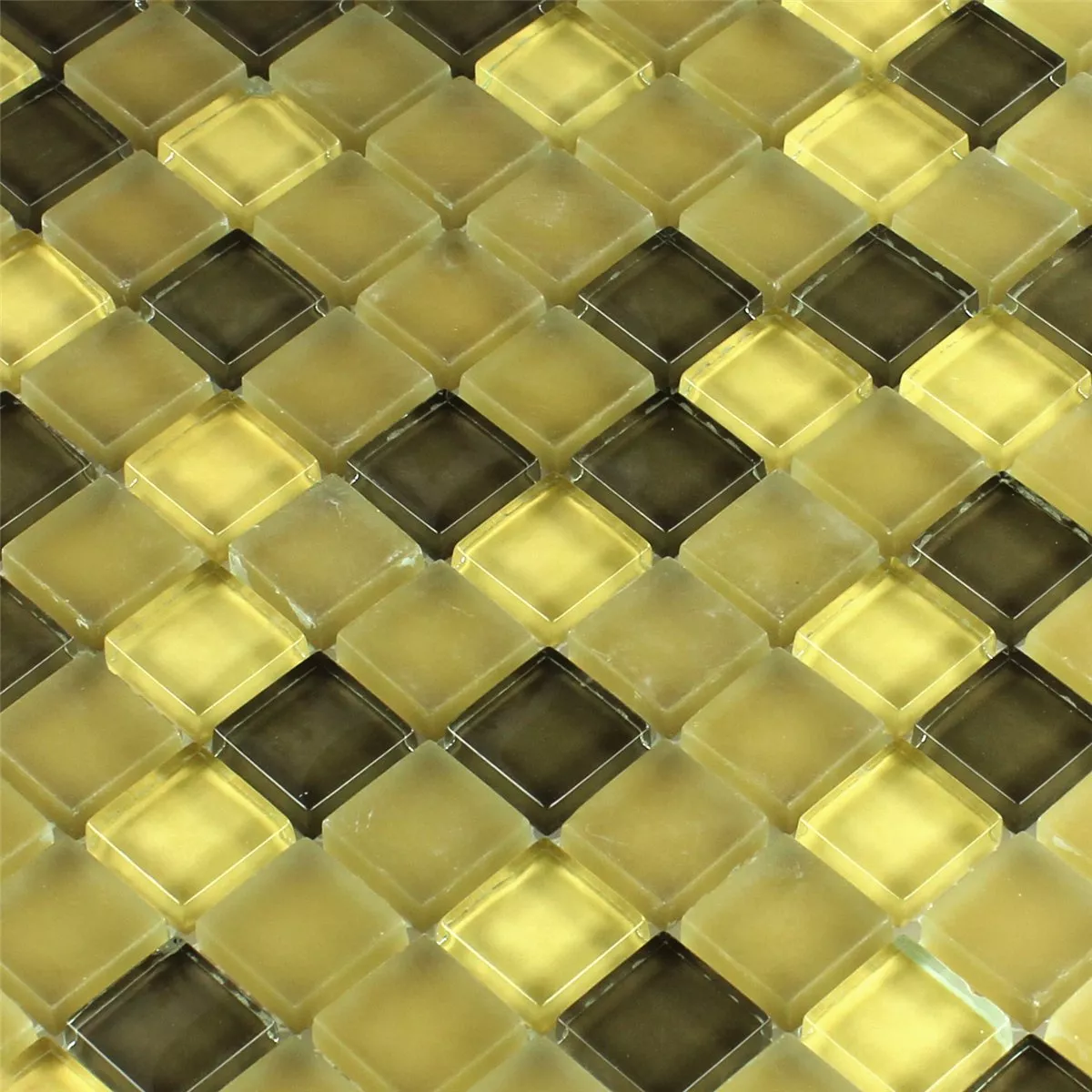 Glass Mosaikk Fliser Yellow 23x23x8mm