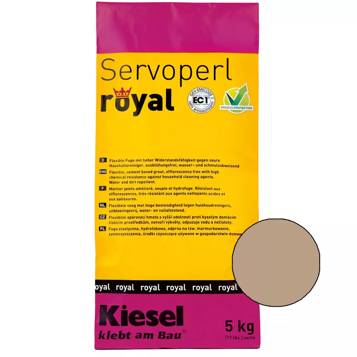 Kiesel Servoperl royal - fugemasse - 5 kg ørkensand