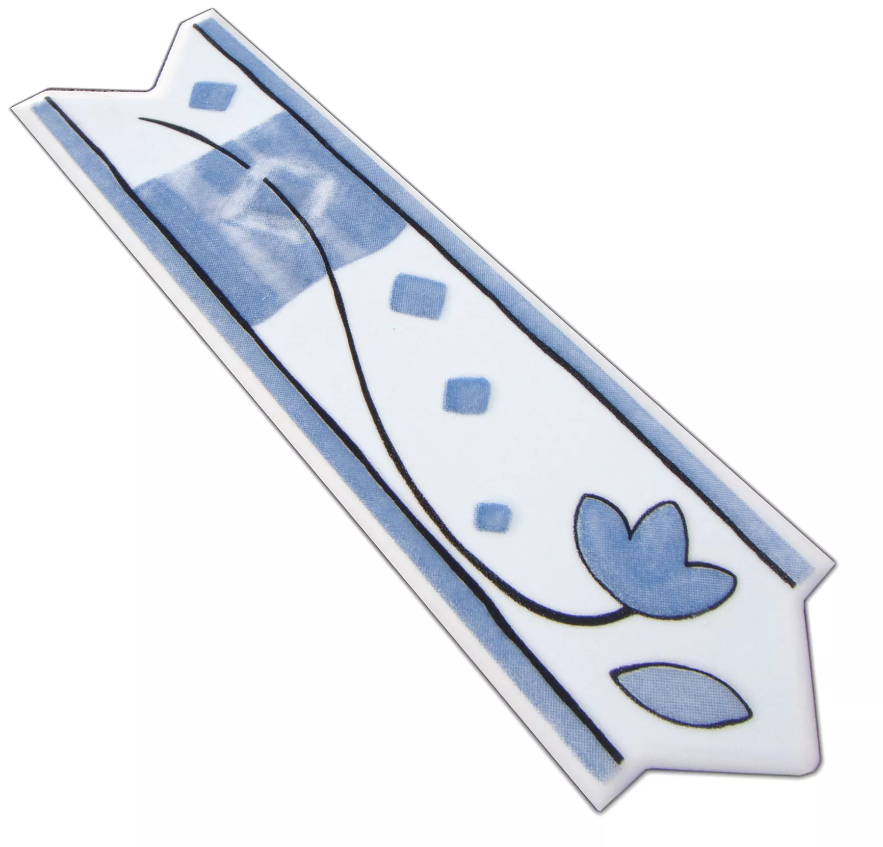 Keramikk Grense Barbara Lyse Blå Hvit 6x20cm Keramikk Grense Barbara Lyse Blå Hvit 6x20cm