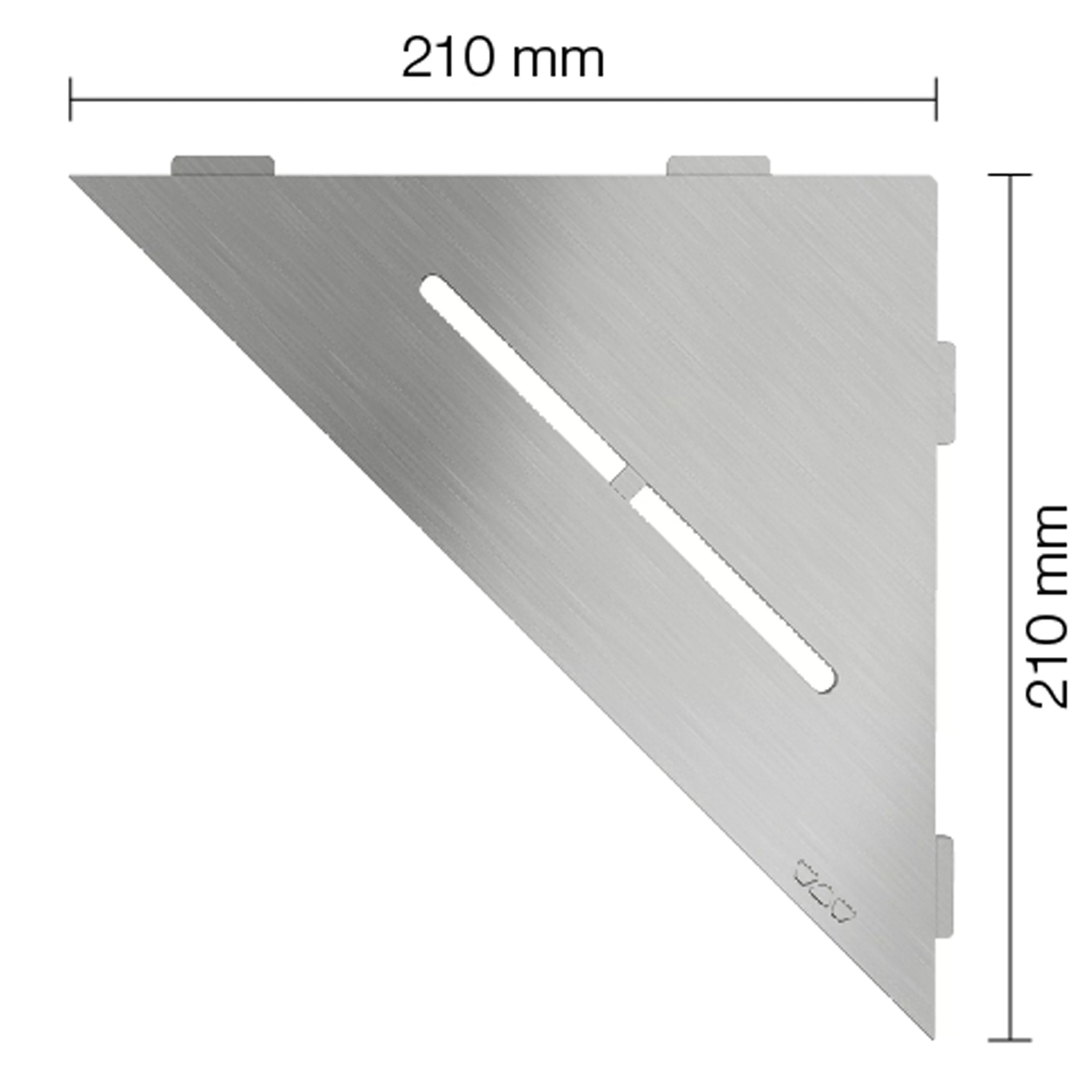 Dusjhylle vegghylle Schlüter triangel 21x21cm rent rustfritt stål