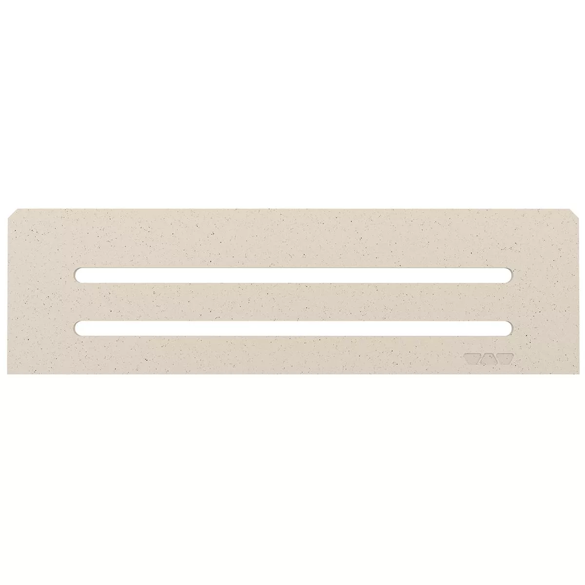 Nisjevegghylle Schlüter rektangulær 30x8,7 cm bølget elfenben