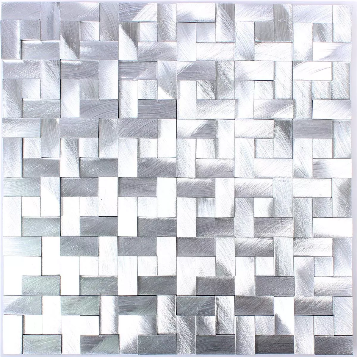 Mosaikkfliser Aluminium Metall Elvis 3D Sølv