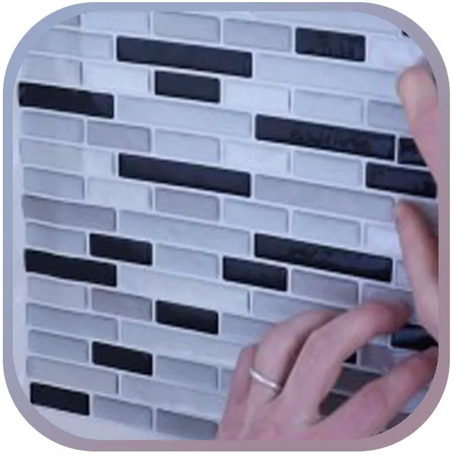 Legging av vinylmosaikk Legging av vinylmosaikk