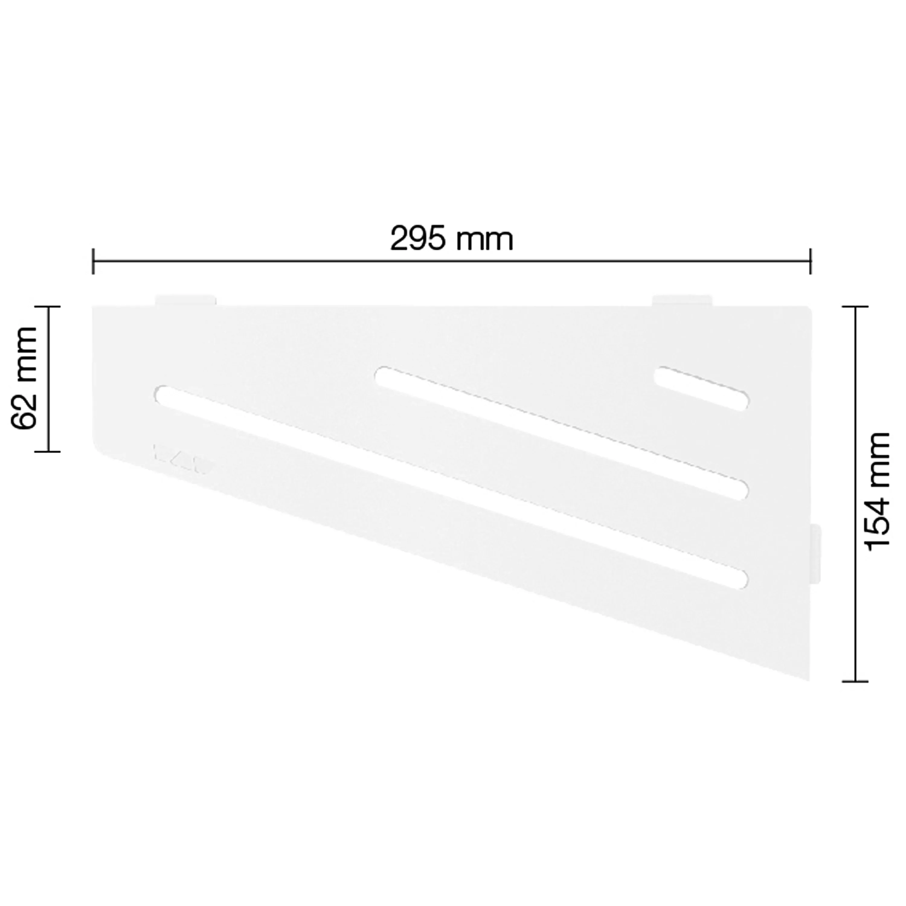 Vegghylle dusjhylle Schlüter firkantet 15,4x29,5cm Wave hvit