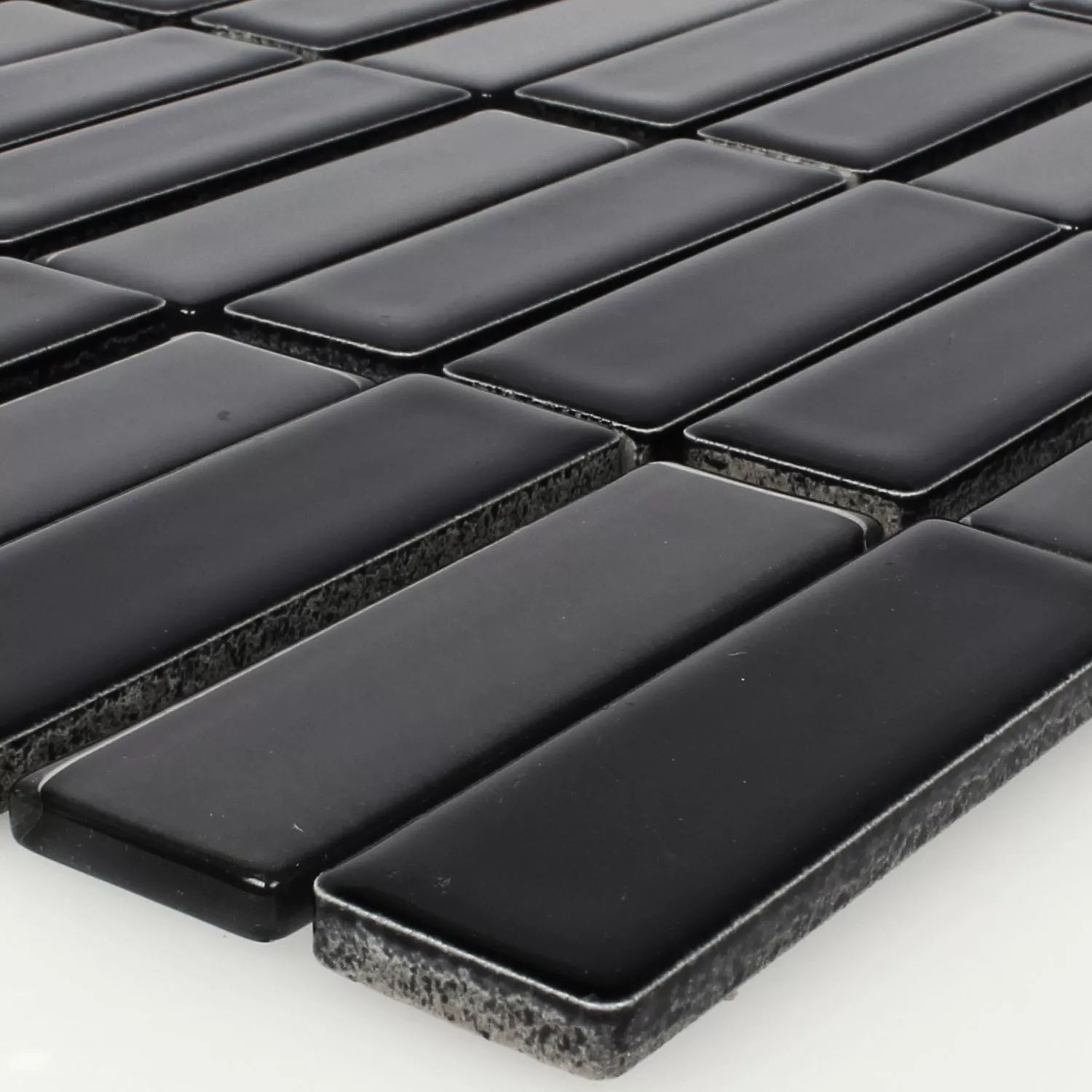 Keramikk Glass Mosaikkfliser Romana Svart Frostet Keramikk Glass Mosaikkfliser Romana Svart Frostet