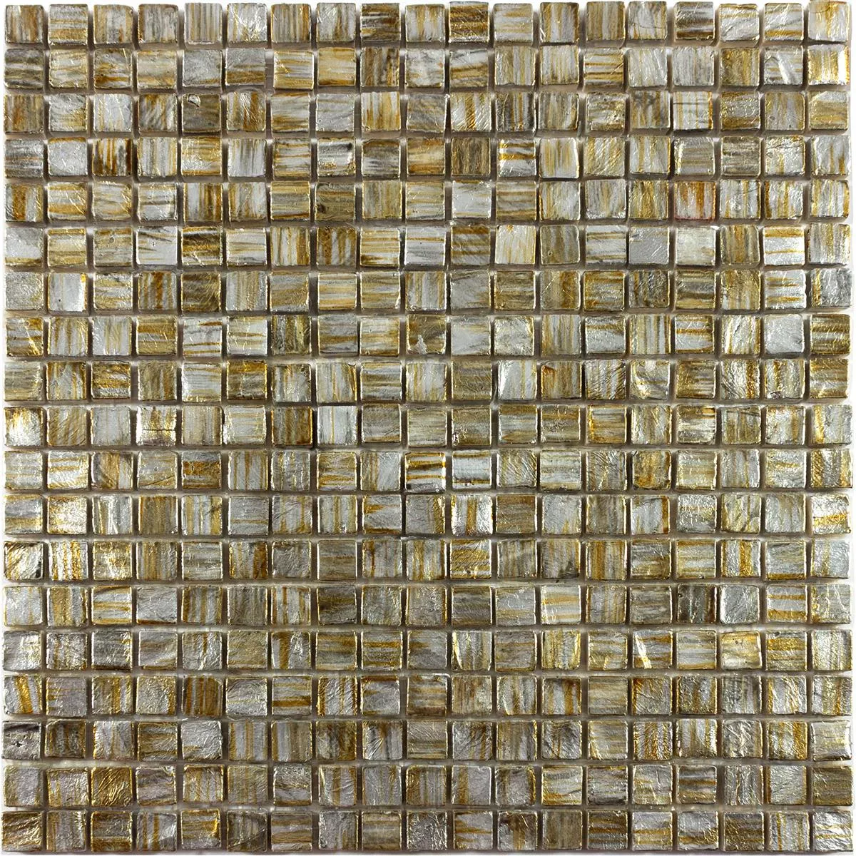 Naturstein Mosaikkfliser Honeylake Gull Sølv