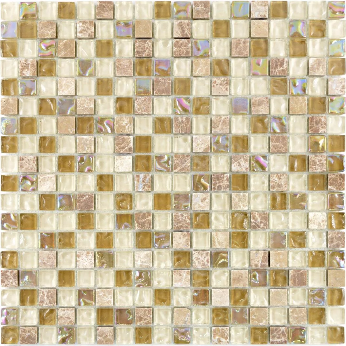 Mønster fra Glass Mosaikk Naturstein Fliser Nexus Lysebrun Beige