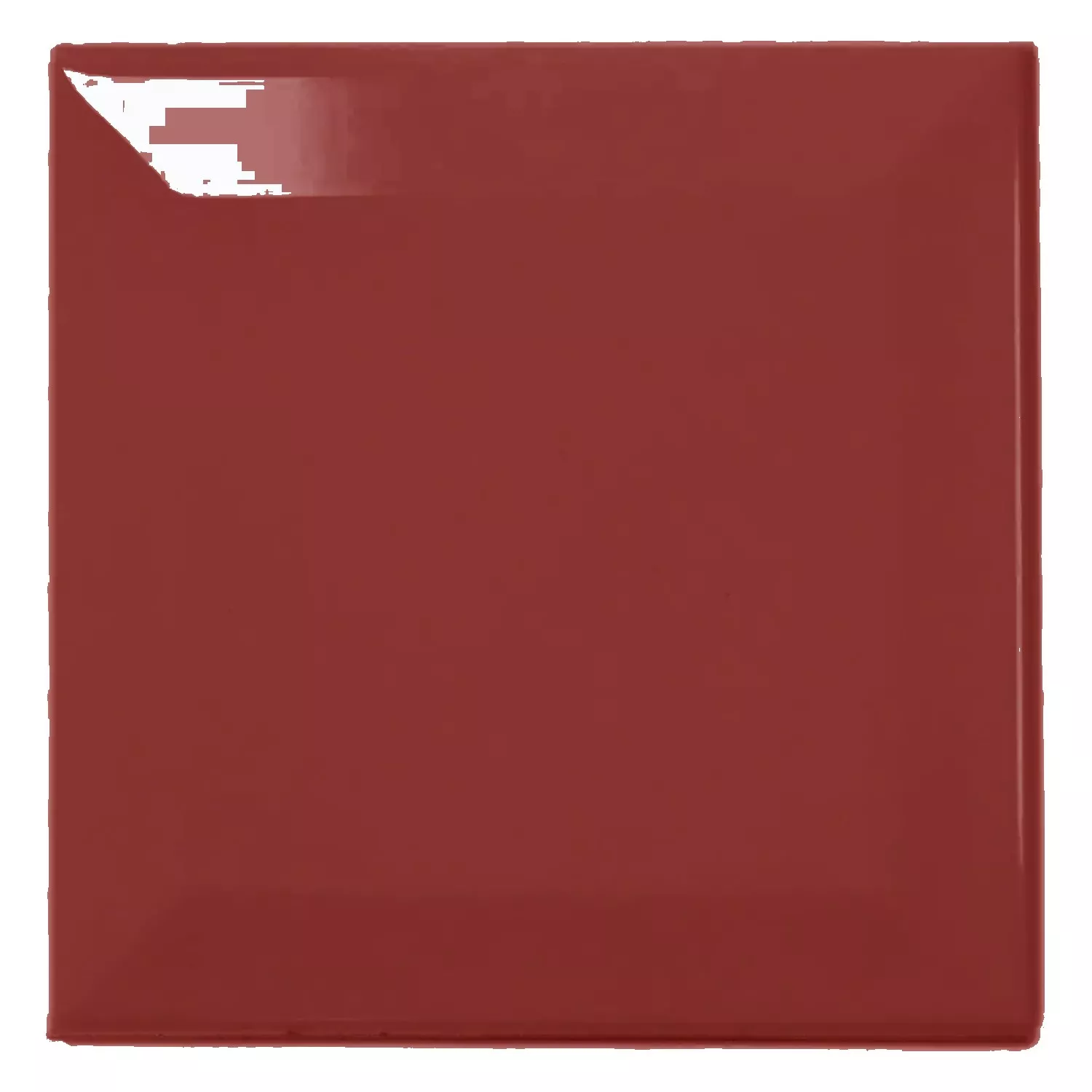 Metro flis Rød Glitrende 10x10 cm Fasett Catarina Burdeos