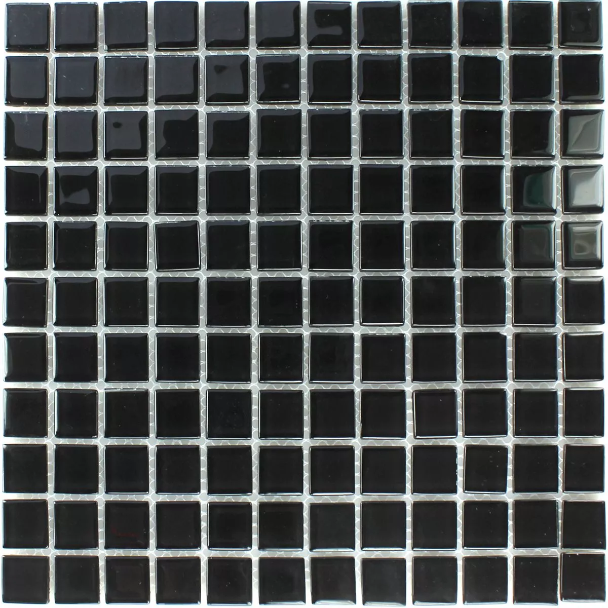 Glass Mosaikk Fliser Svart 25x25x4mm