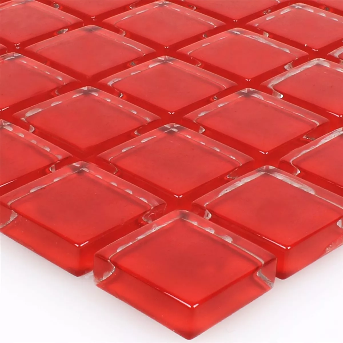Mosaikkfliser Glass Rød Uni