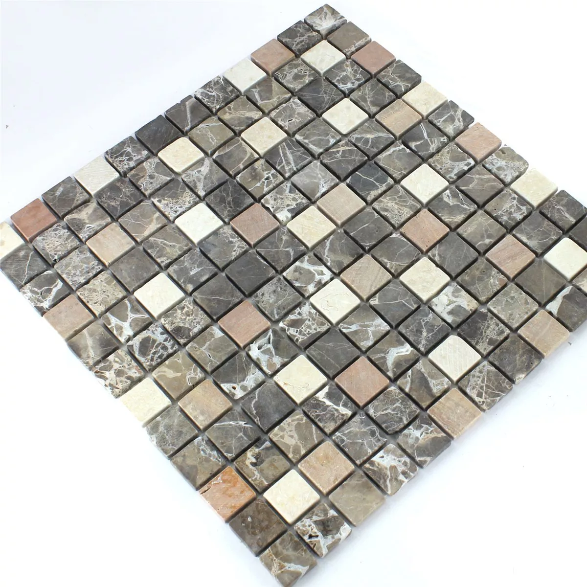 Mosaikkfliser Marmor Brun 23x23x7mm