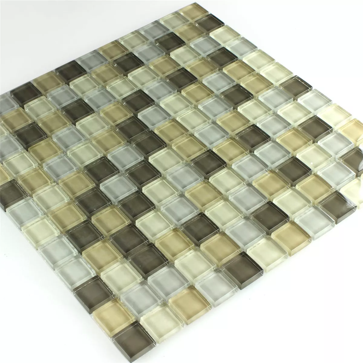 Glass Mosaikk Fliser Light Green 23x23x8mm