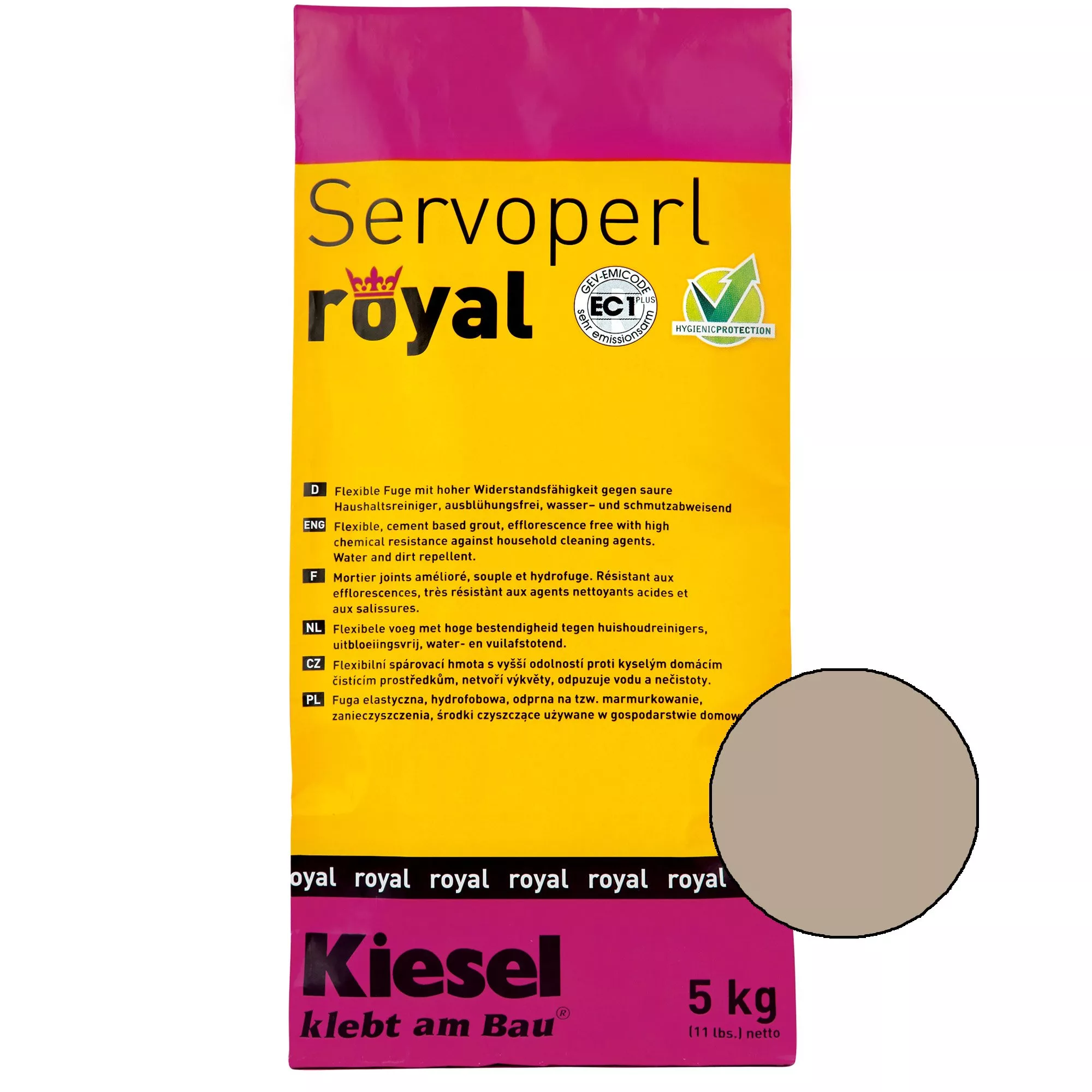 Kiesel Servoperl royal - fugemasse -5 kg Mochacino