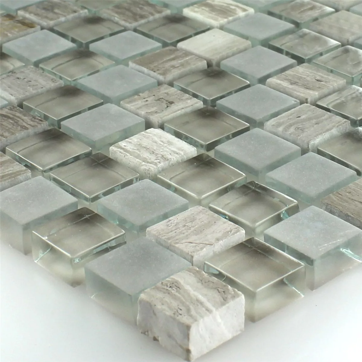 Mosaikkfliser Glass Marmor Burlywood 15x15x8mm