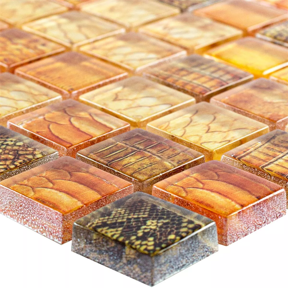 Glass Mosaikk Fliser Python Oransje 23 Glass Mosaikk Fliser Python Oransje 23
