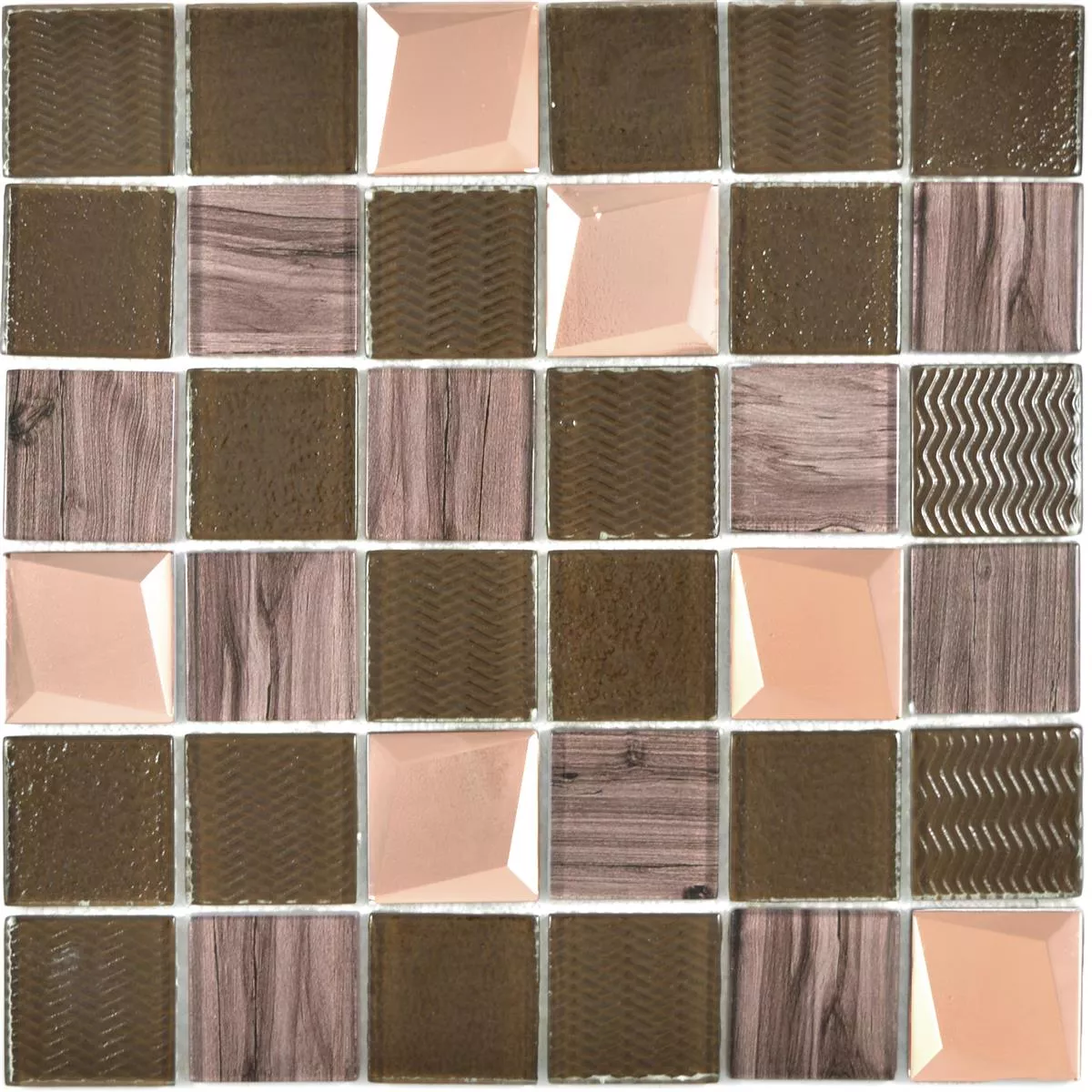 Glass Mosaikk Fliser Paradise Bronse