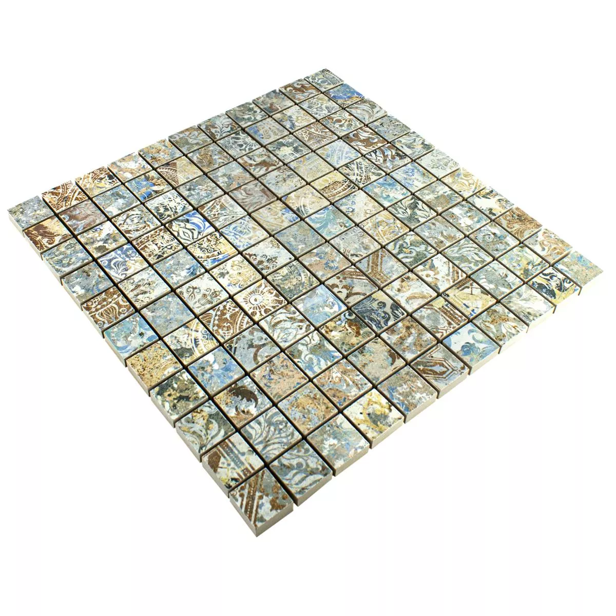 Keramisk Mosaikk Fliser Patchwork Farget 25x25mm