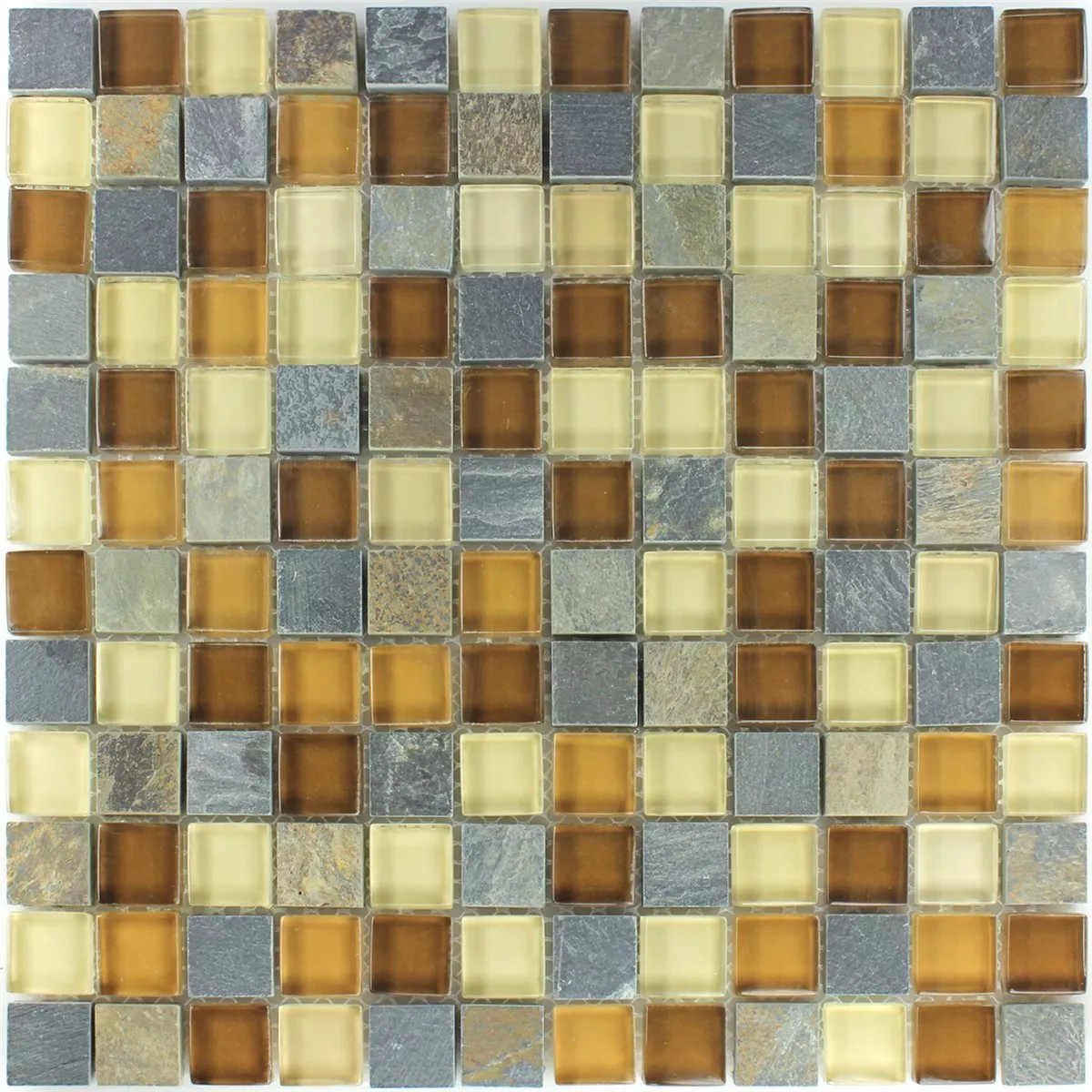 Mosaikkfliser Glass Naturstein Beige