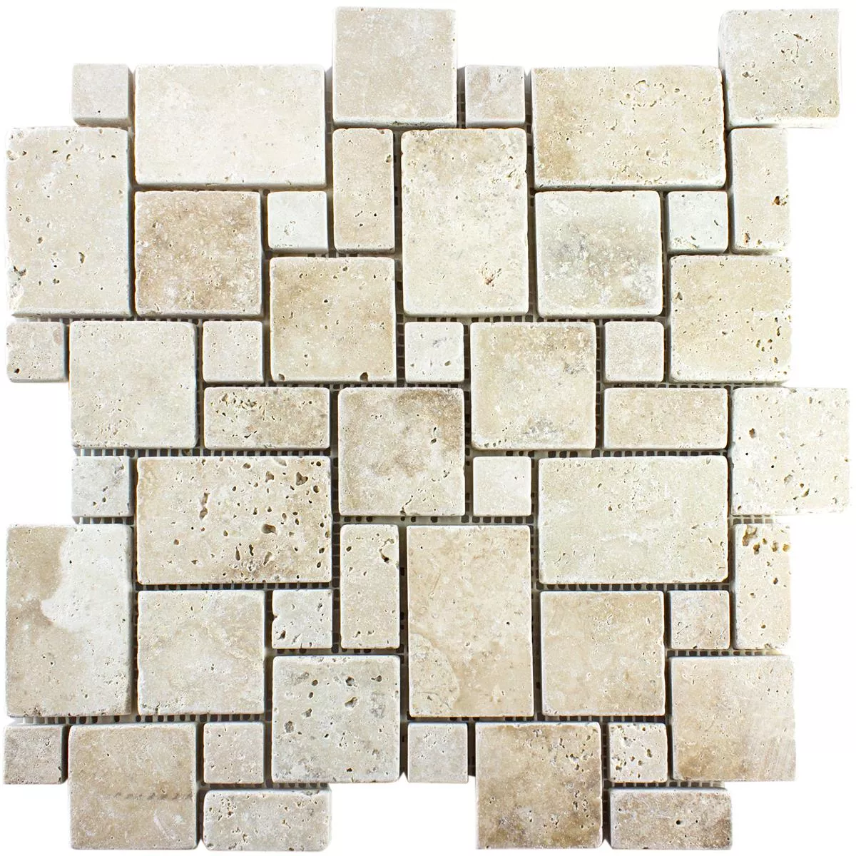 Naturstein Travertin Mosaikkfliser LaGrange Beige