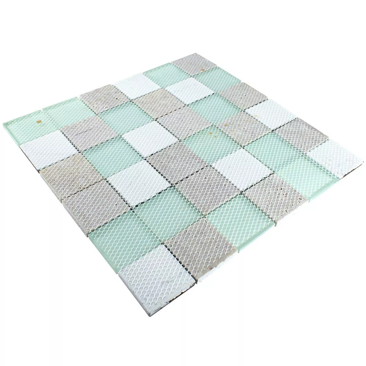 Glass Mosaikk Fliser Tre Utseende Township Beige Brun Q48