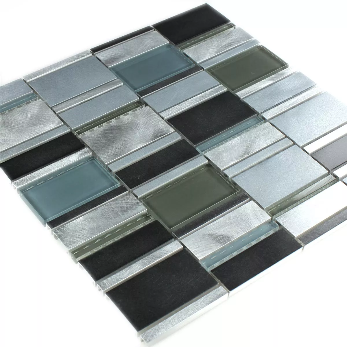 Mønster fra Mosaikkfliser Aluminium Glass Blå Mix