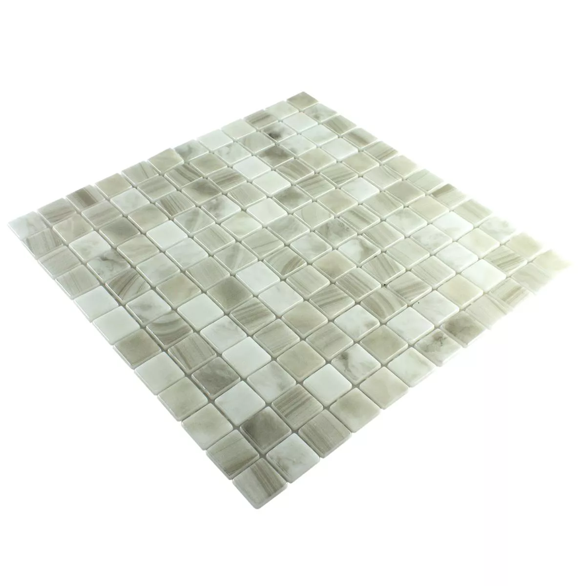 Svømmebassengmosaikk I Glass Baltic Beige 25x25mm