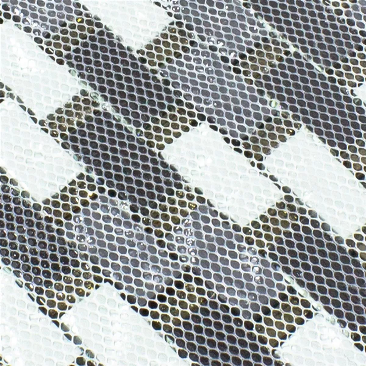 Glass Mosaikk Fliser Vancouver Bølgete Grå Blå Mix