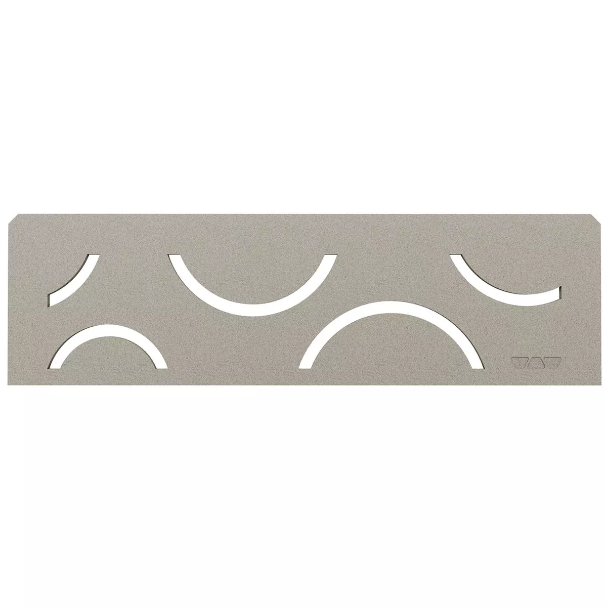 Nisje vegghylle Schlüter rektangel 30x8,7cm Curve Grey