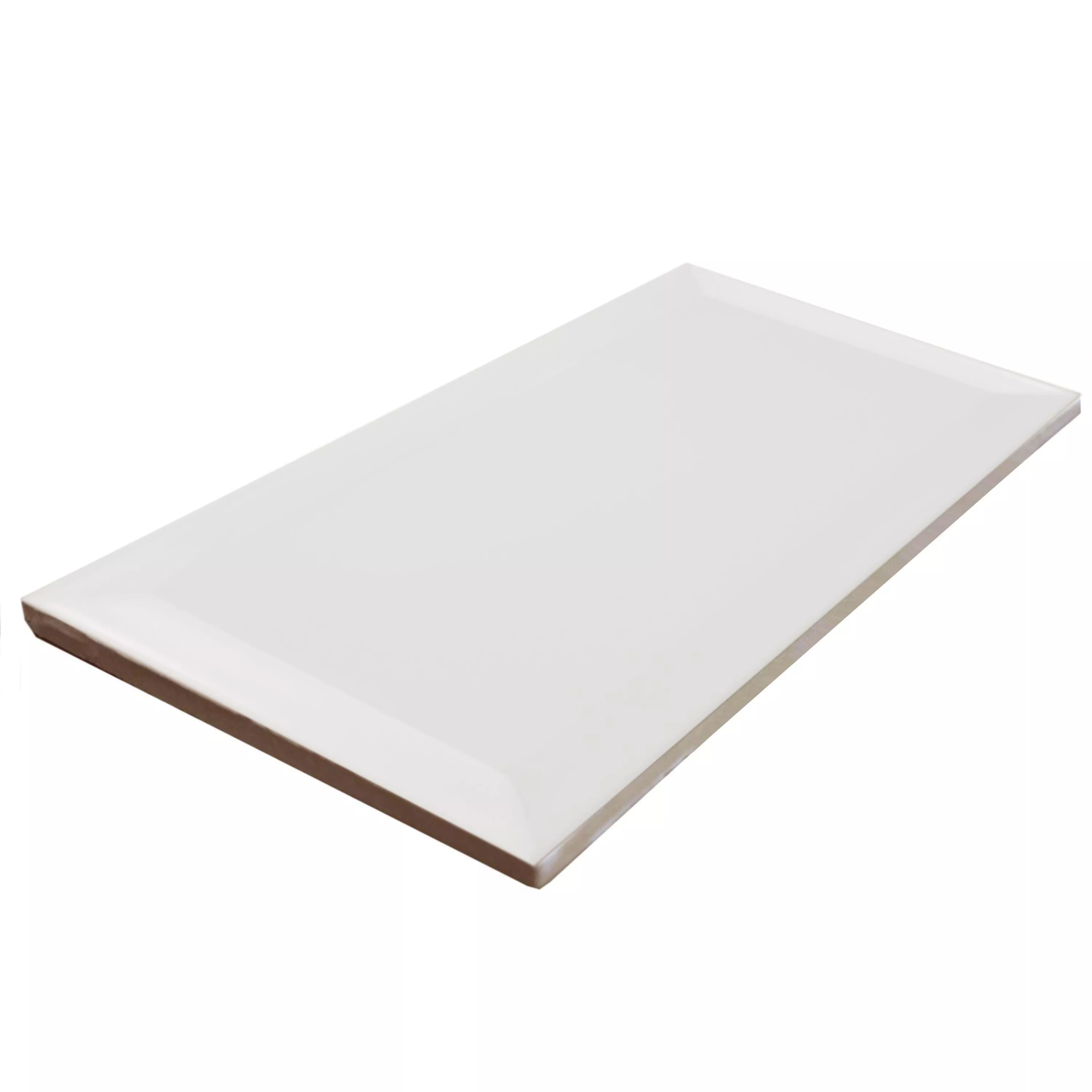 Mønster Metro Veggfliser Brussel Fasett 10x20x0,7cm Blanco Frostet