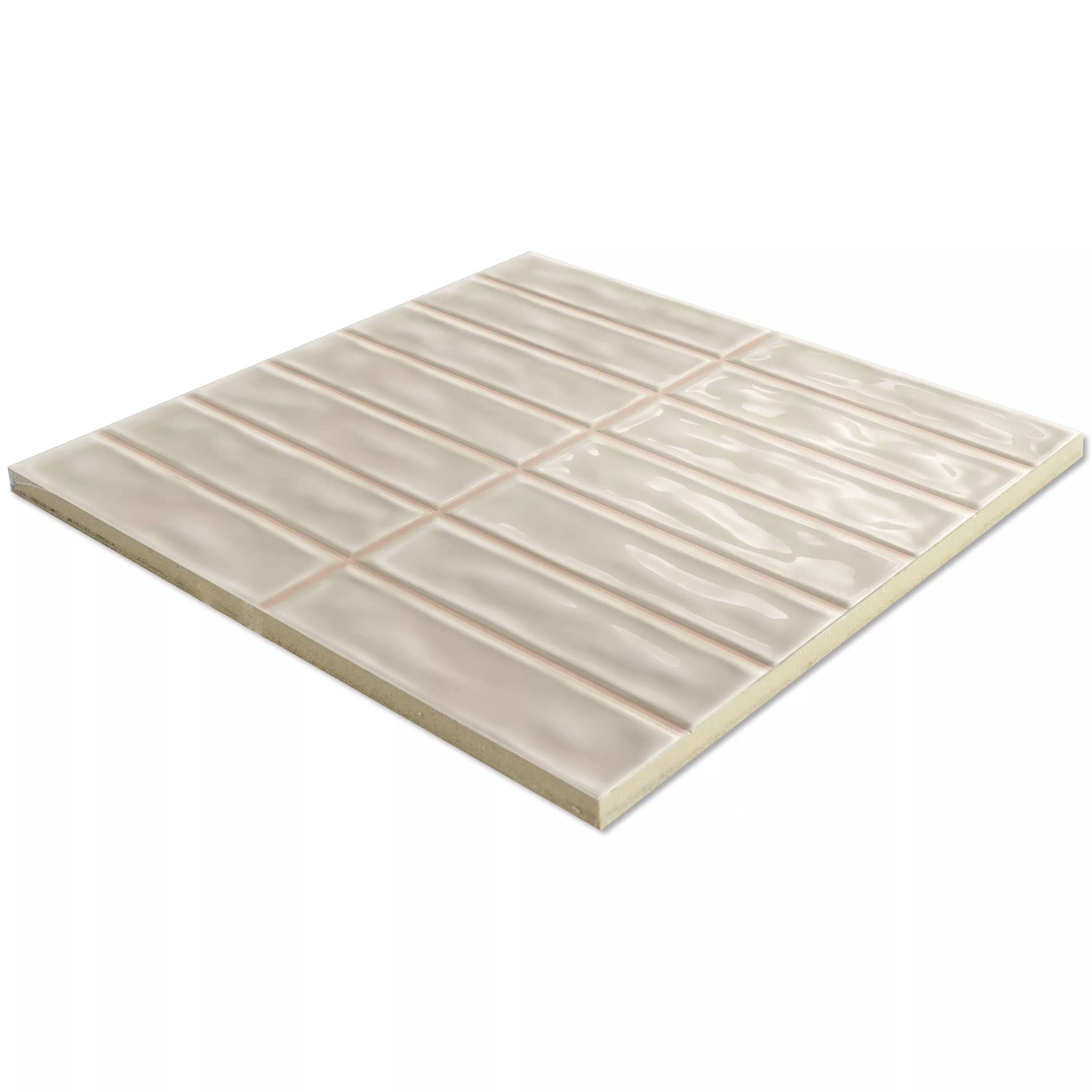 Veggfliser Verbania Stang Glitrende Bølgete Beige 20x20cm