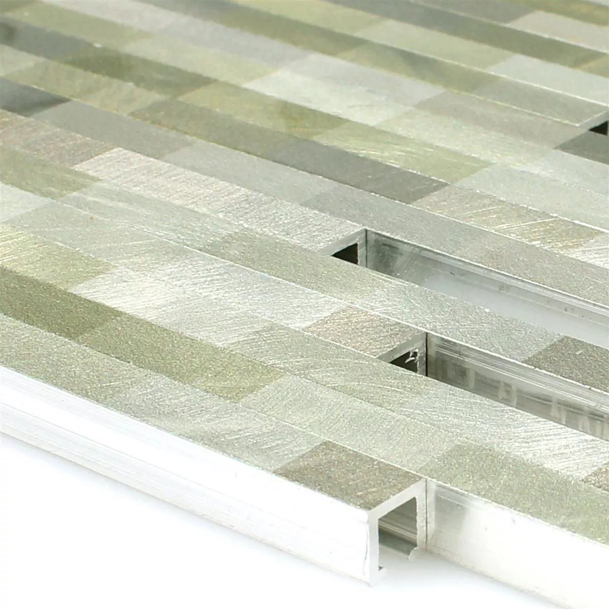 Mosaikkfliser Aluminium Wishbone Grønn Sølv
