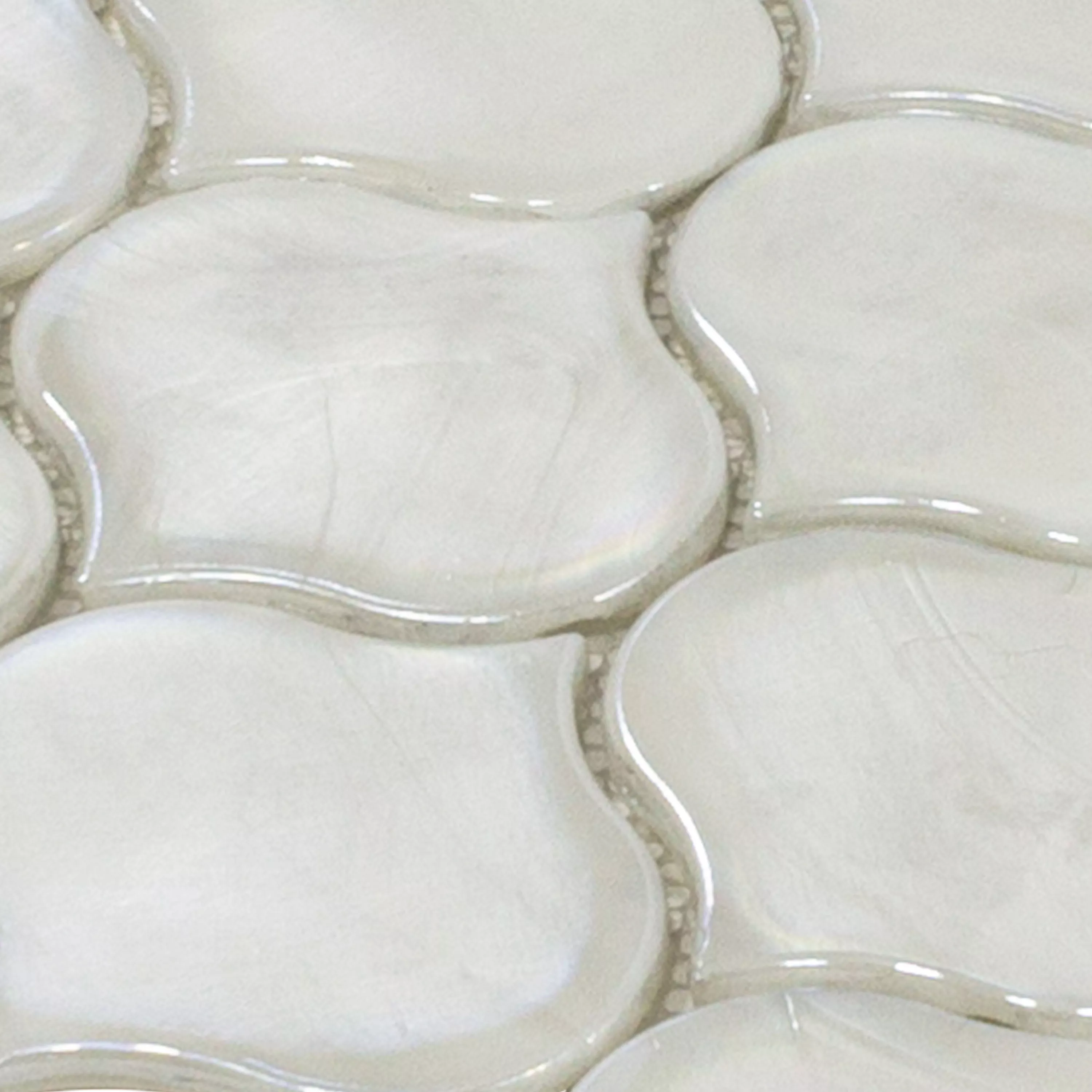 Mønster fra Glass Mosaikk Fliser Andalucia Arabesque Hvit