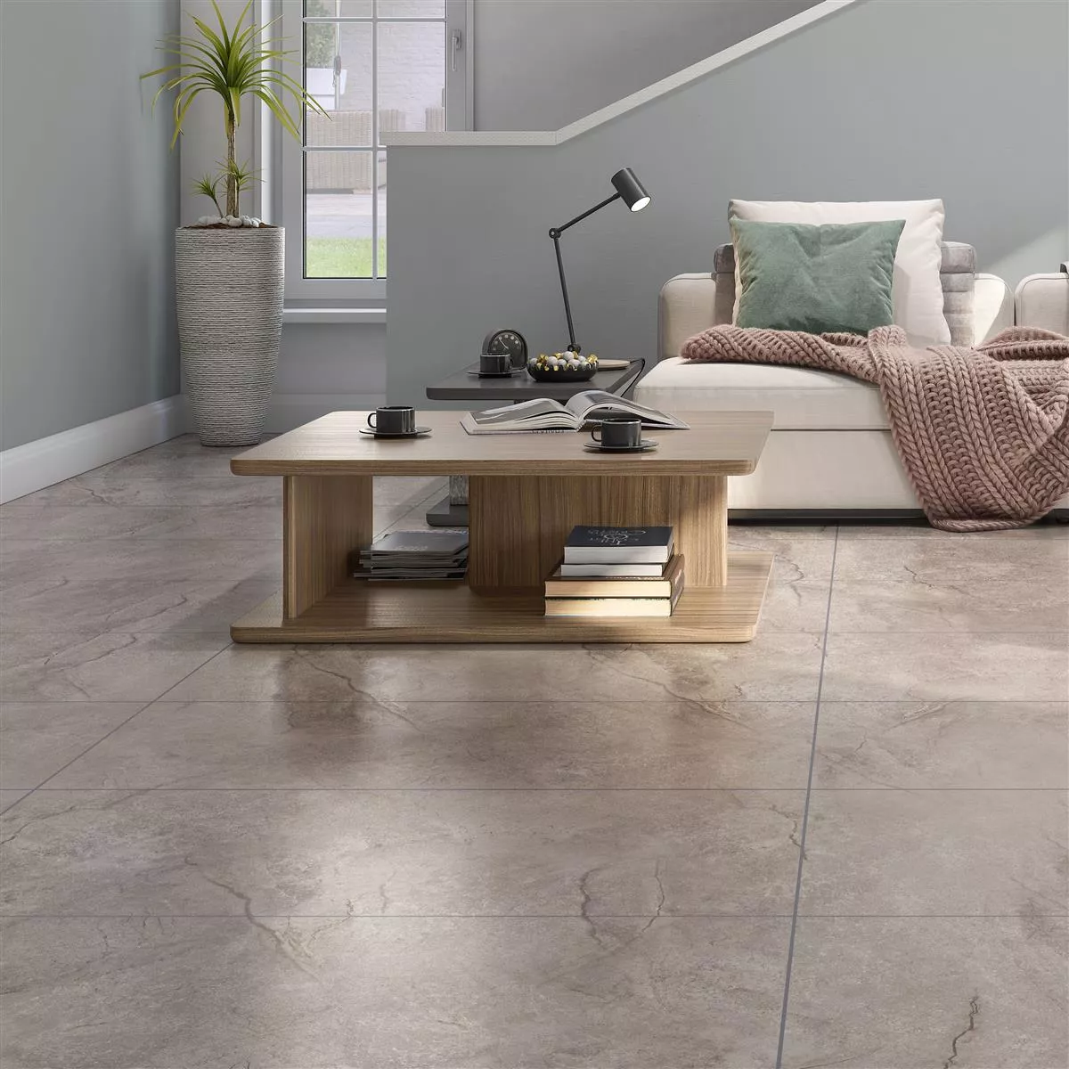 Gulvfliser Pangea Marmor Utseende Frostet Beige 60x120cm