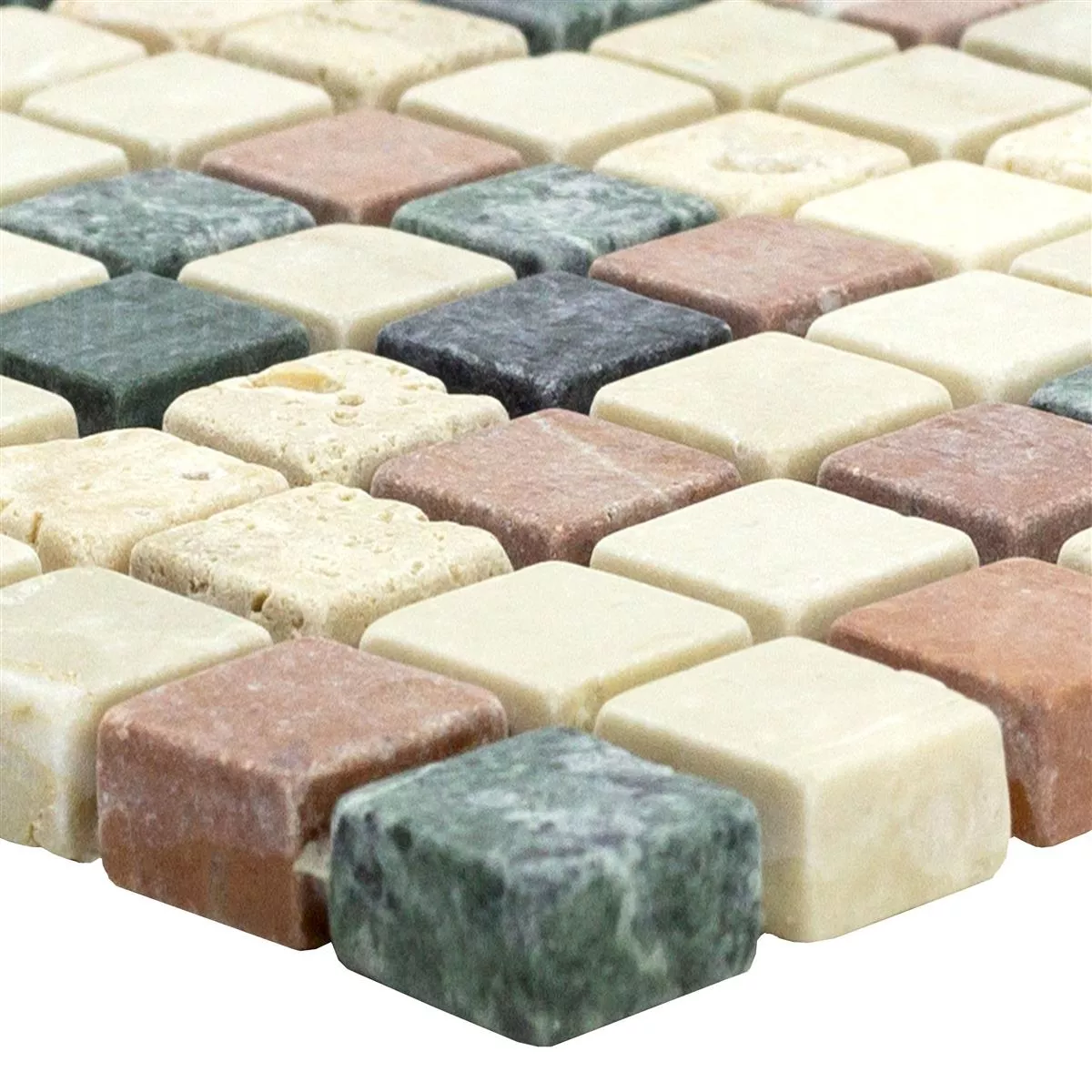 Marmor Natursteinmosaikk Fliser Antebia Krem Beige Rød Grønn Marmor Natursteinmosaikk Fliser Antebia Krem Beige Rød Grønn