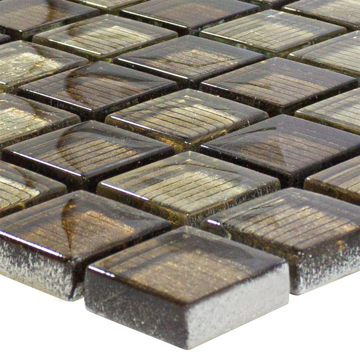 Glass Mosaikk Fliser Tyson Strukturert Bronse Glass Mosaikk Fliser Tyson Strukturert Bronse