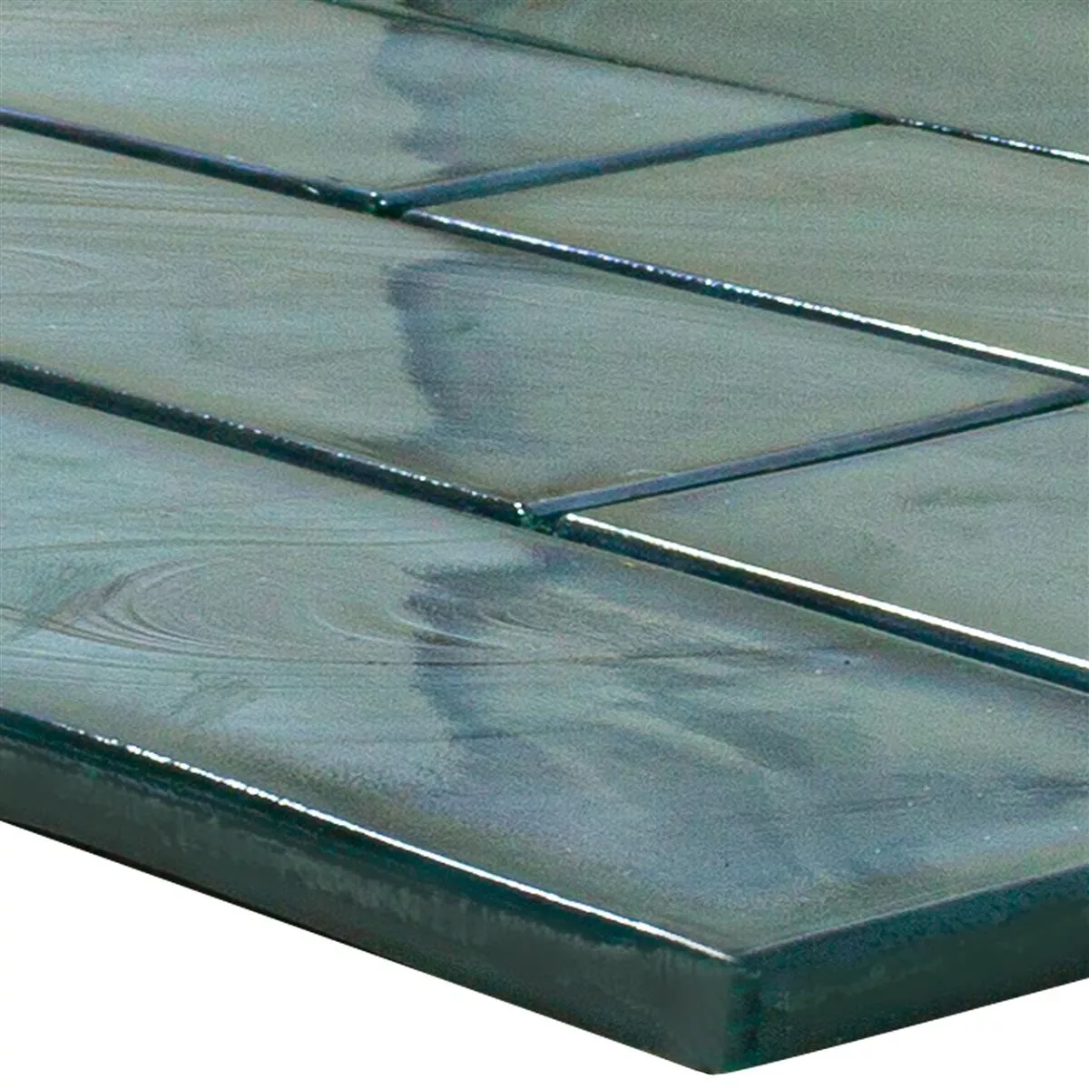 Glass Mosaikk Fliser Andalucia Brick Grønn Innsjø Glass Mosaikk Fliser Andalucia Brick Grønn Innsjø