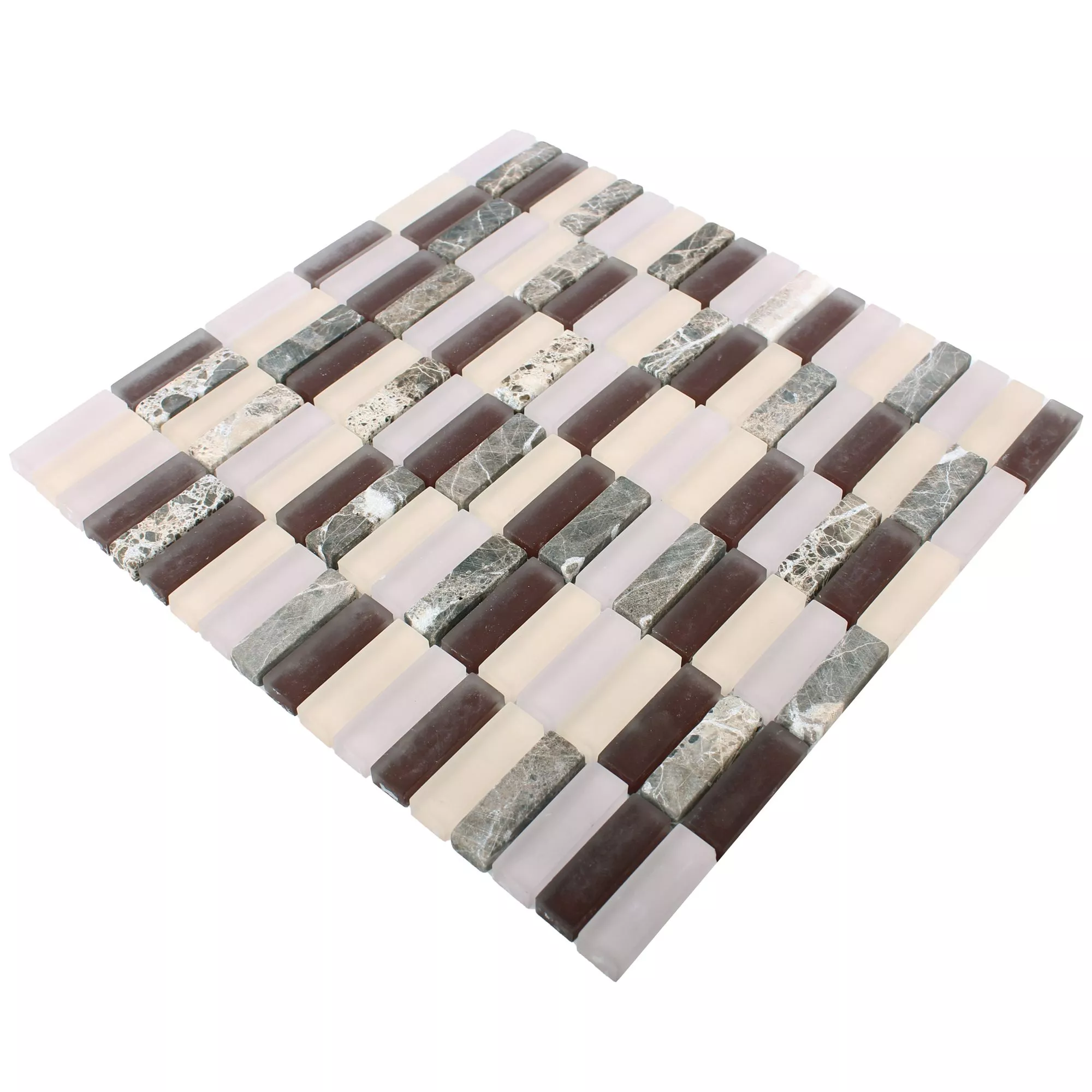 Glass Mosaikk Naturstein Fliser Conrad Lila Brun Beige