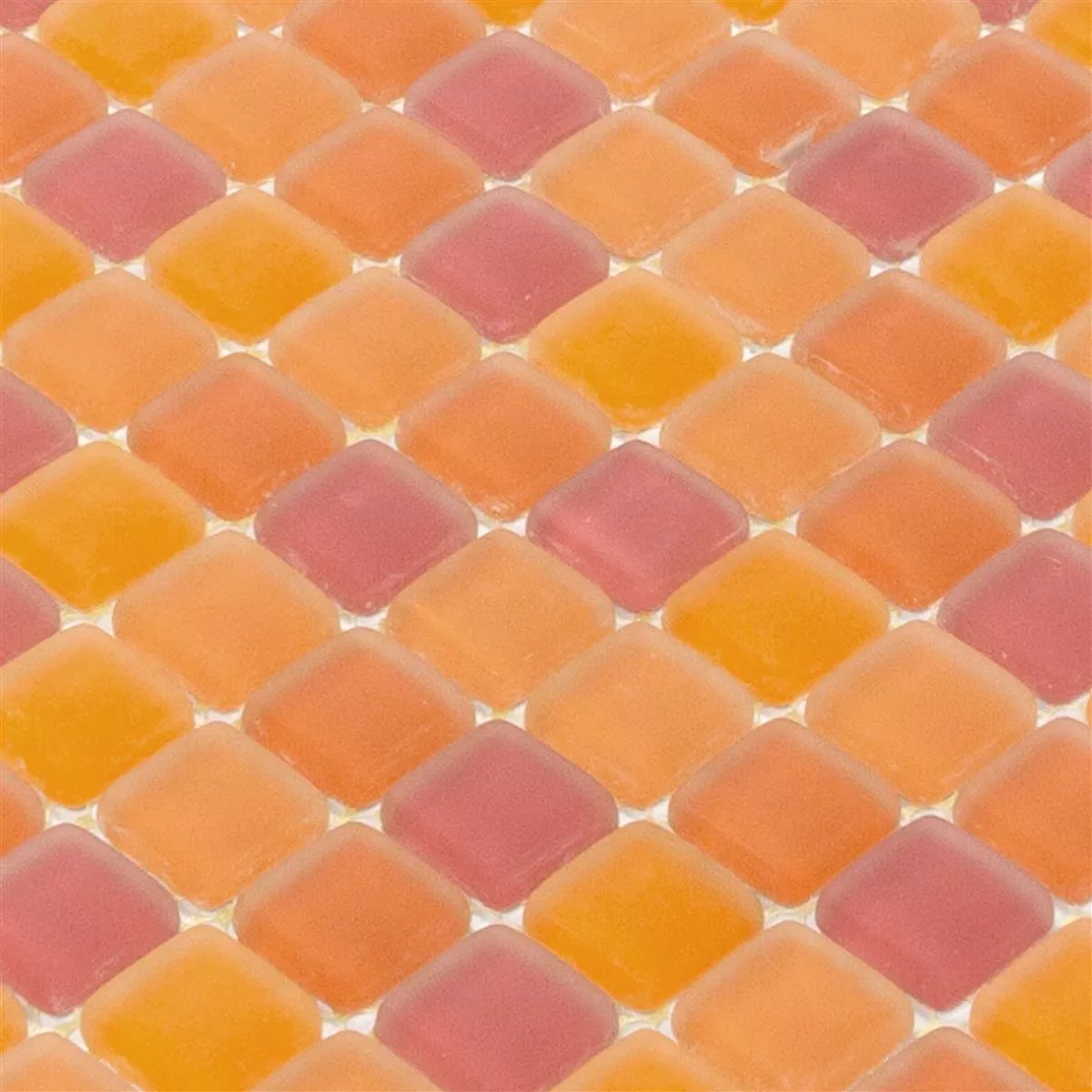 Glass Mosaikk Fliser Ponterio Frosted Oransje Mix