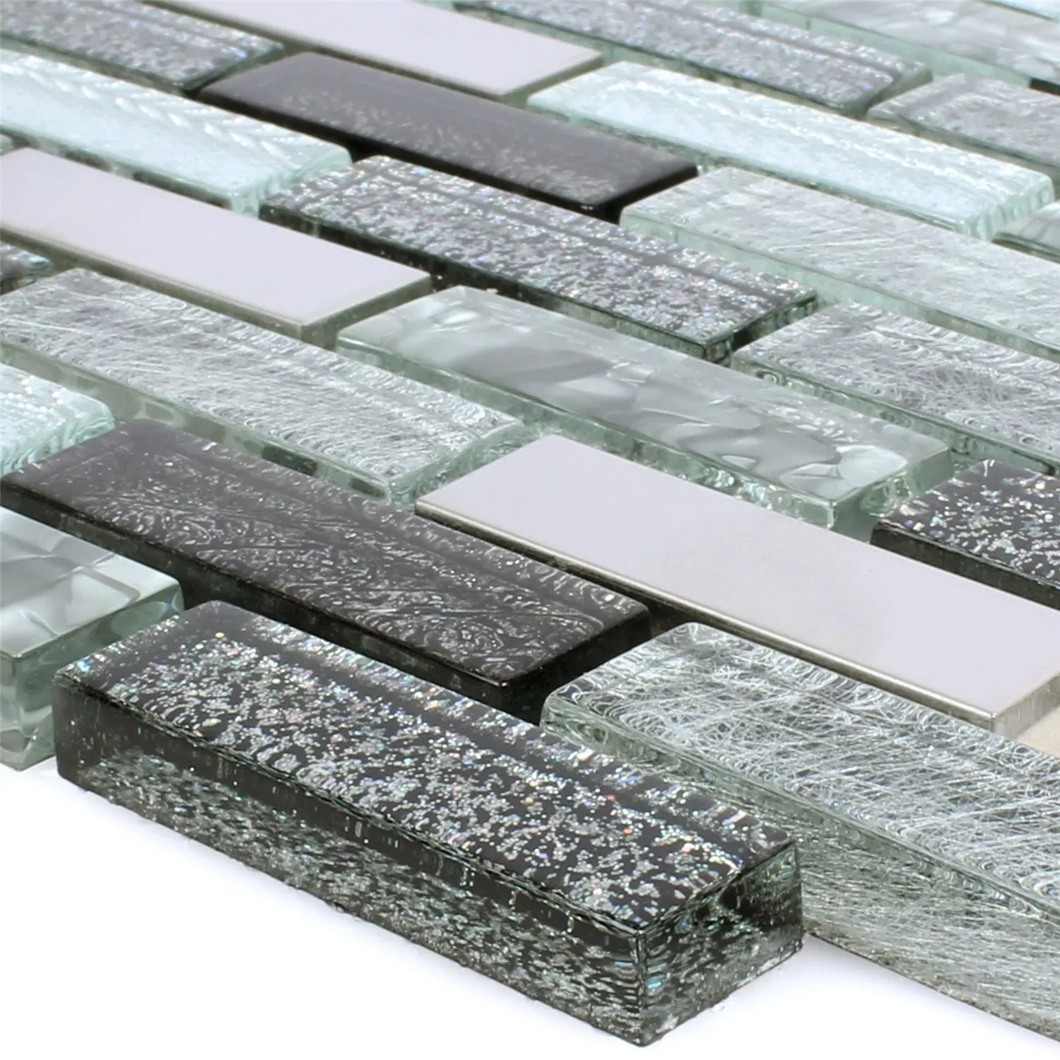 Mosaikkfliser Felicitas Sølv Grå Svart