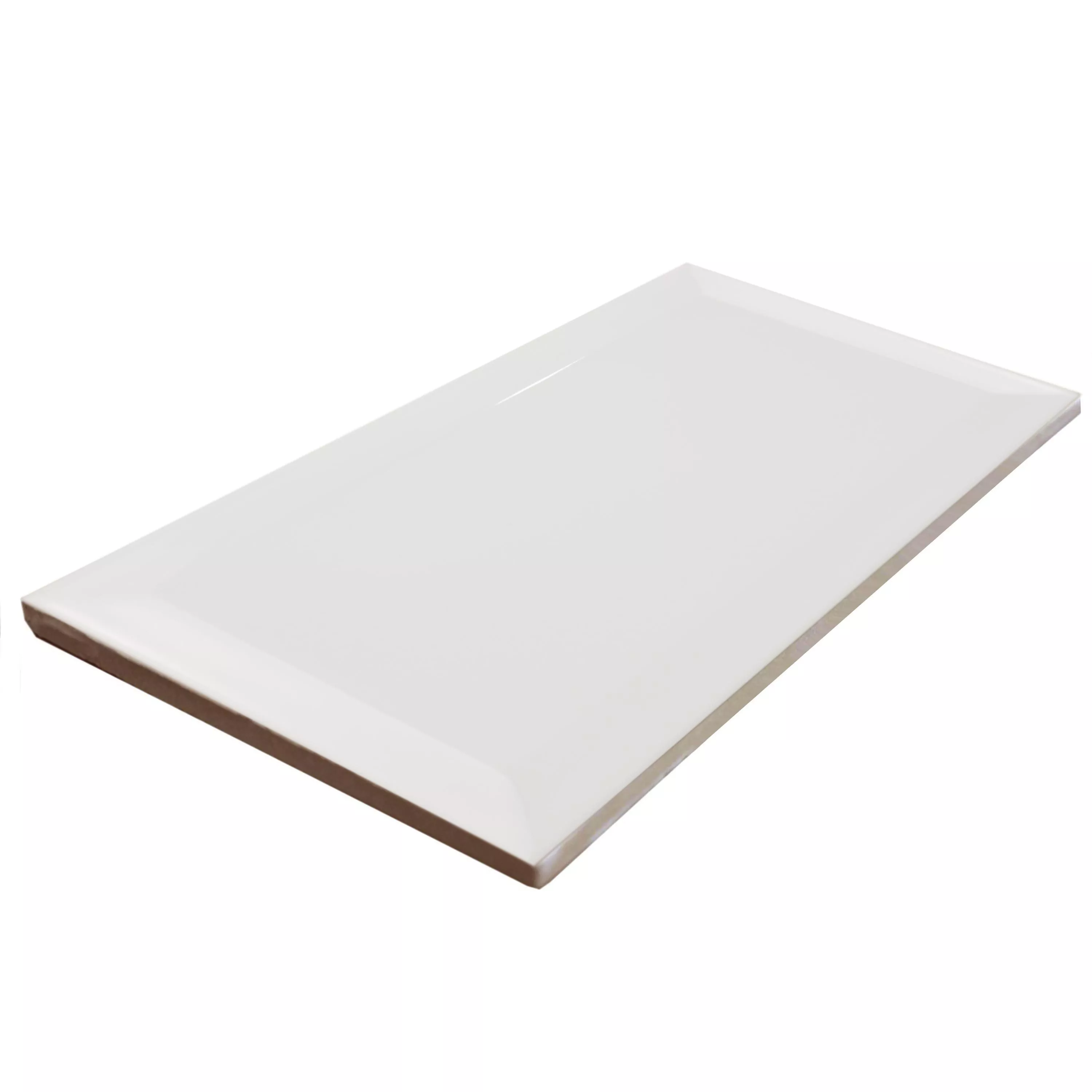 Metro Veggfliser Brasilia Fasett 7,5x15x0,7cm Blanco