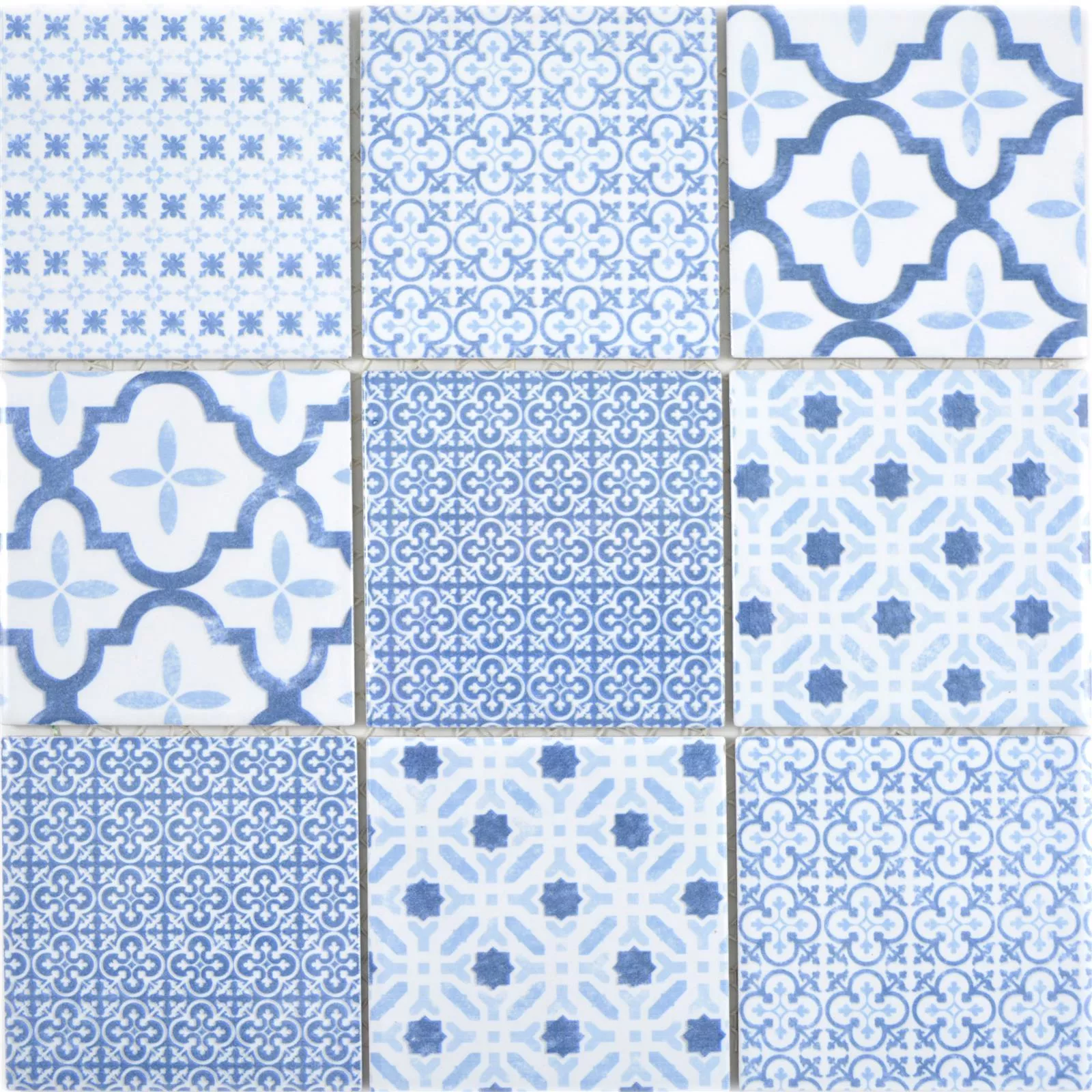 Mønster fra Keramikk Mosaikkfliser Romantica Retro Blue