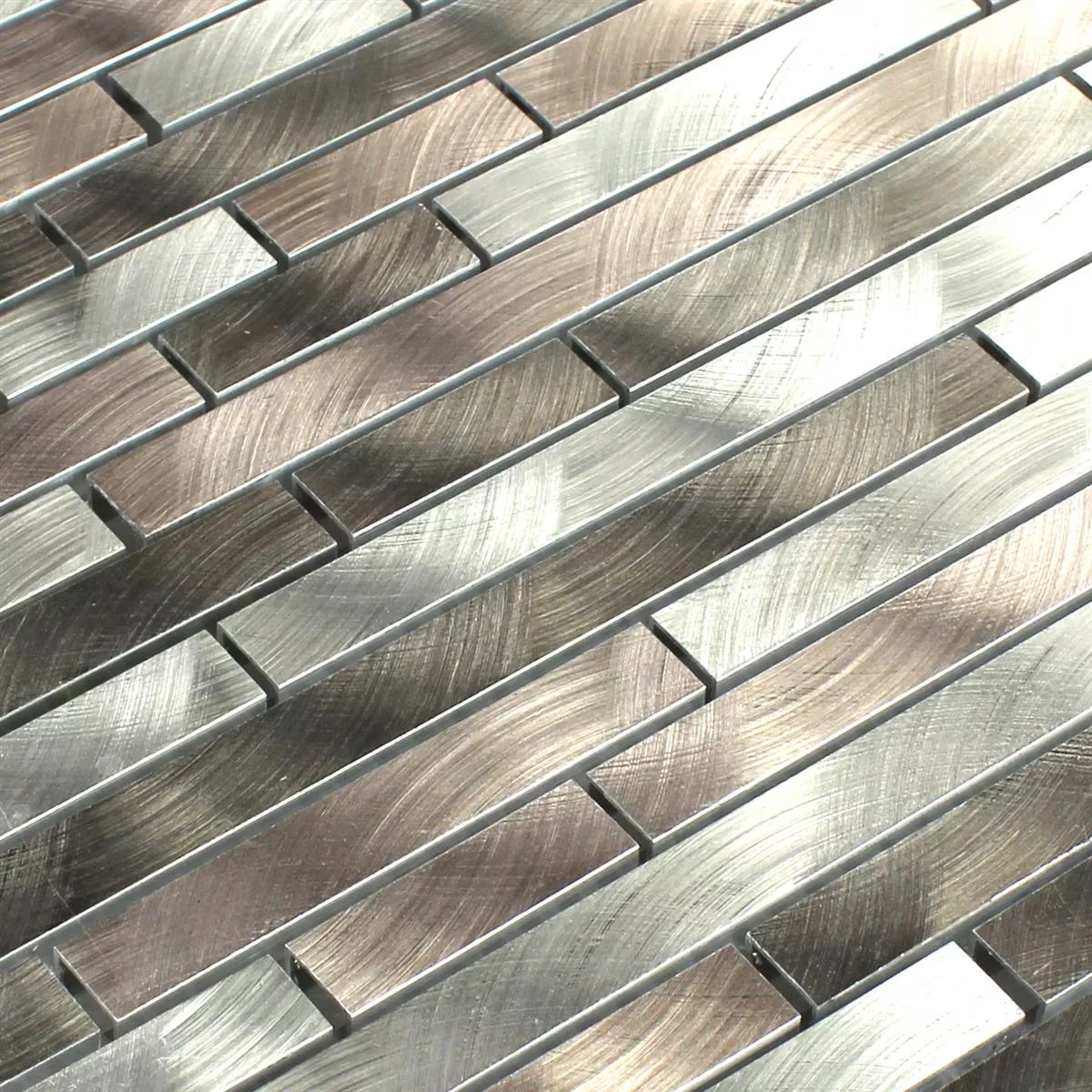 Mosaikkfliser Aluminium Metall Sahara Brun Mix