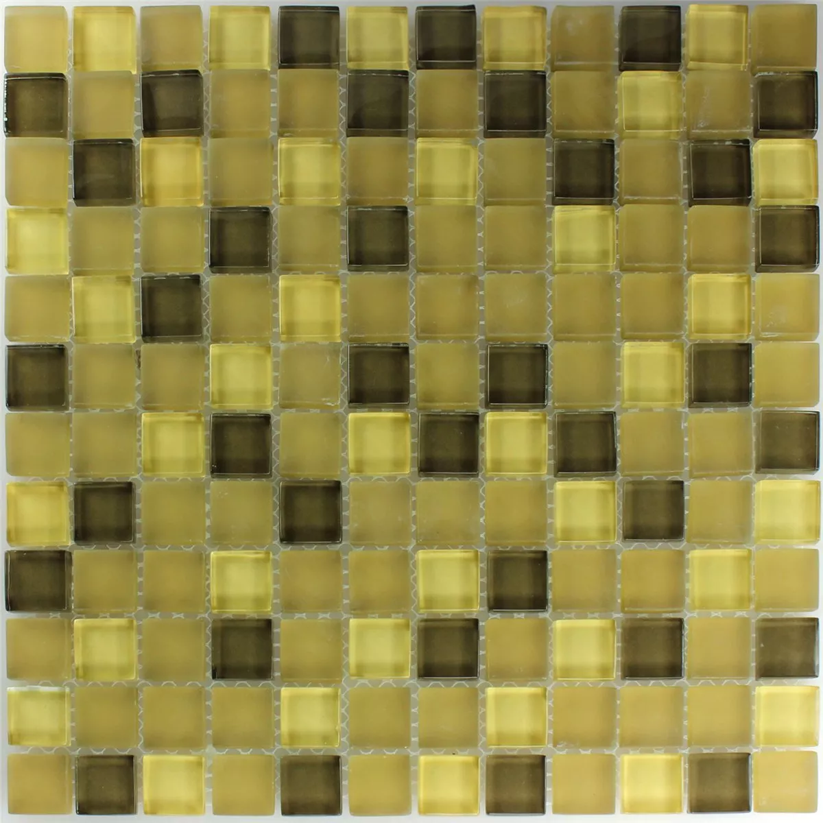 Glass Mosaikk Fliser Yellow 23x23x8mm